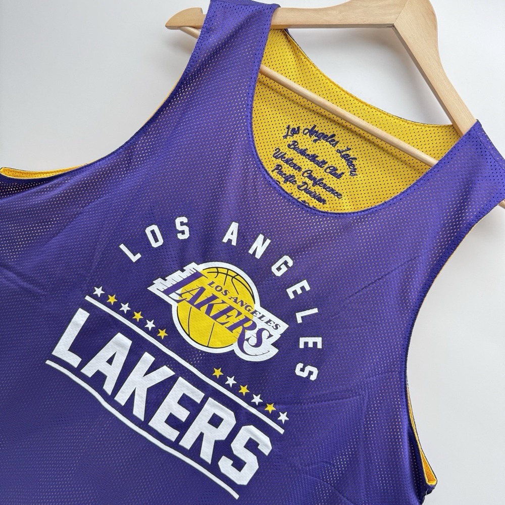 Los Angeles Lakers Reversible Mesh Tank Jersey 2XL Ultra Game NBA Gold Purple
